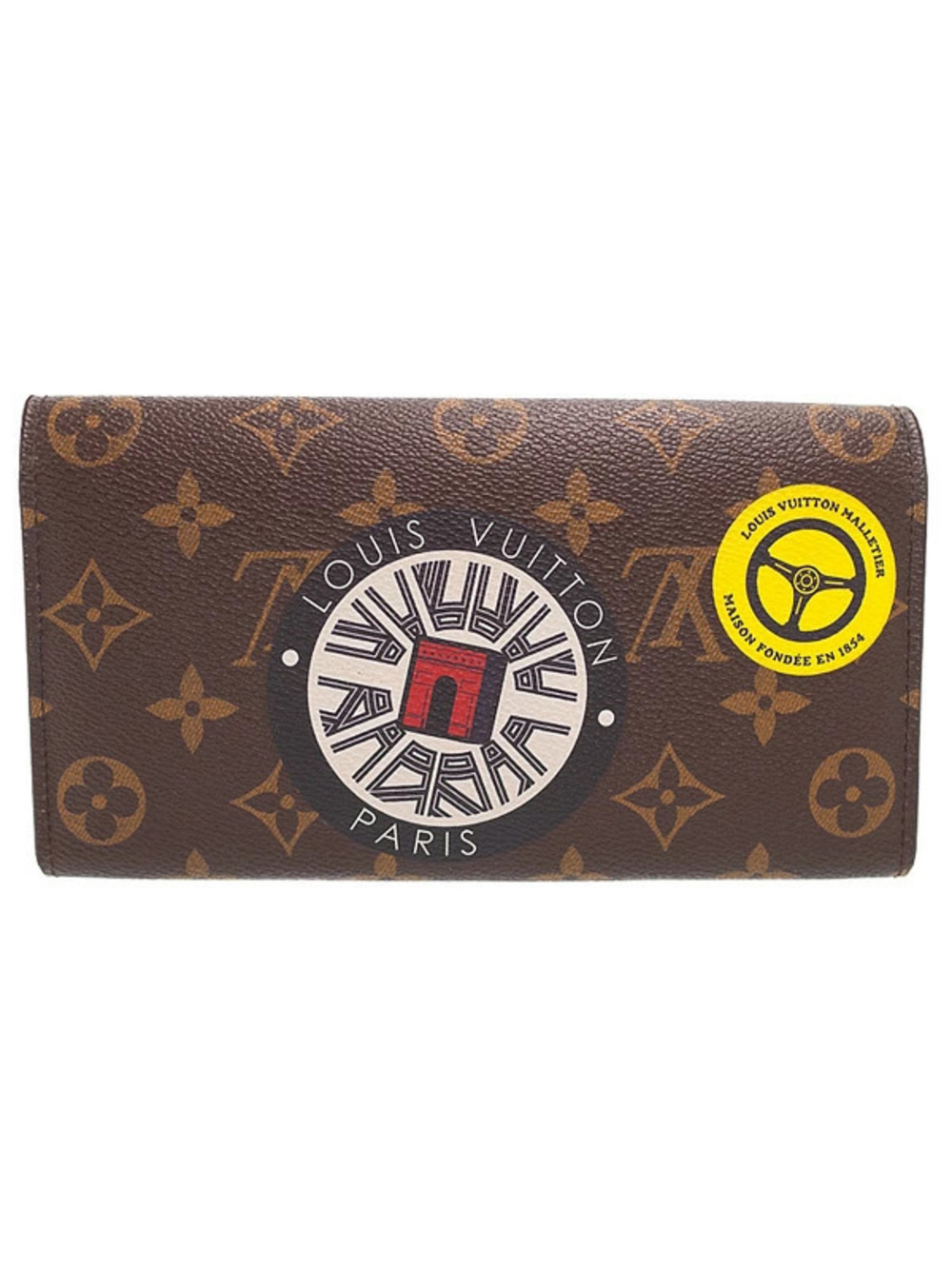 Louis Vuitton Wallet Long Sarah Bi fold Portefeuille Monogram Brown